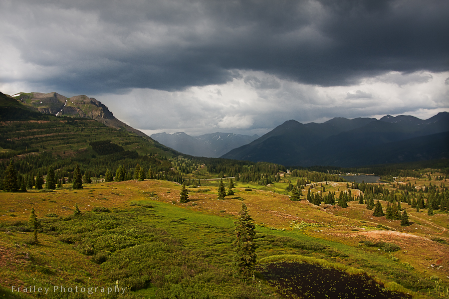 Mountain Storm A view from Molas Pass in Colorado. Looking back towards Silverton.