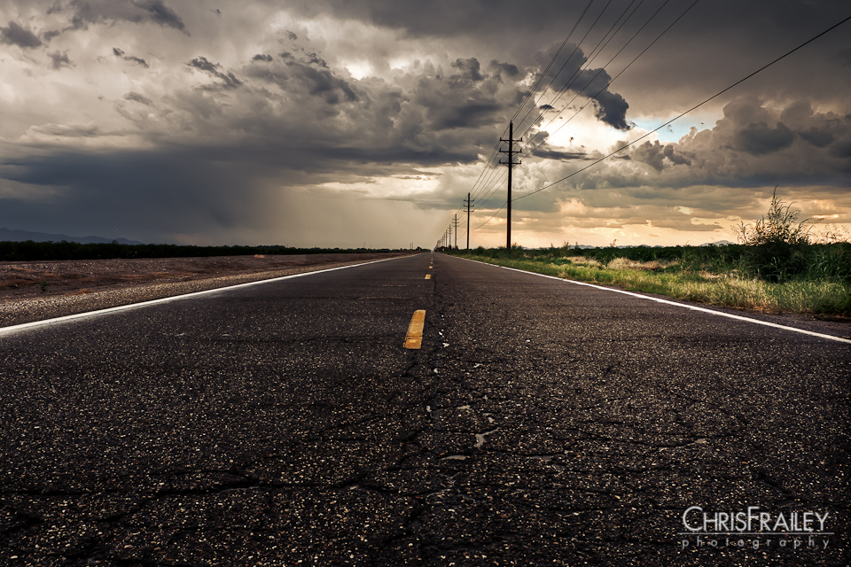 Into The Storm A monsoon storm racing across the Arizona desert.